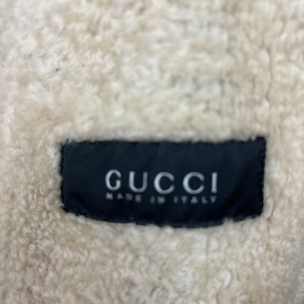 Brand New Gucci Suede Leather Shearling Jacket Size 38 - Picture 9 of 11